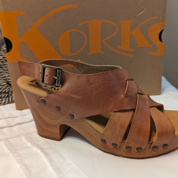 Korks brown leather size 10 - Picture 2 of 5
